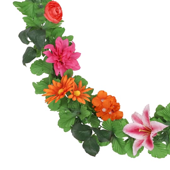 6ft. Lily & Pink Dahlia Garland by Ashland®
